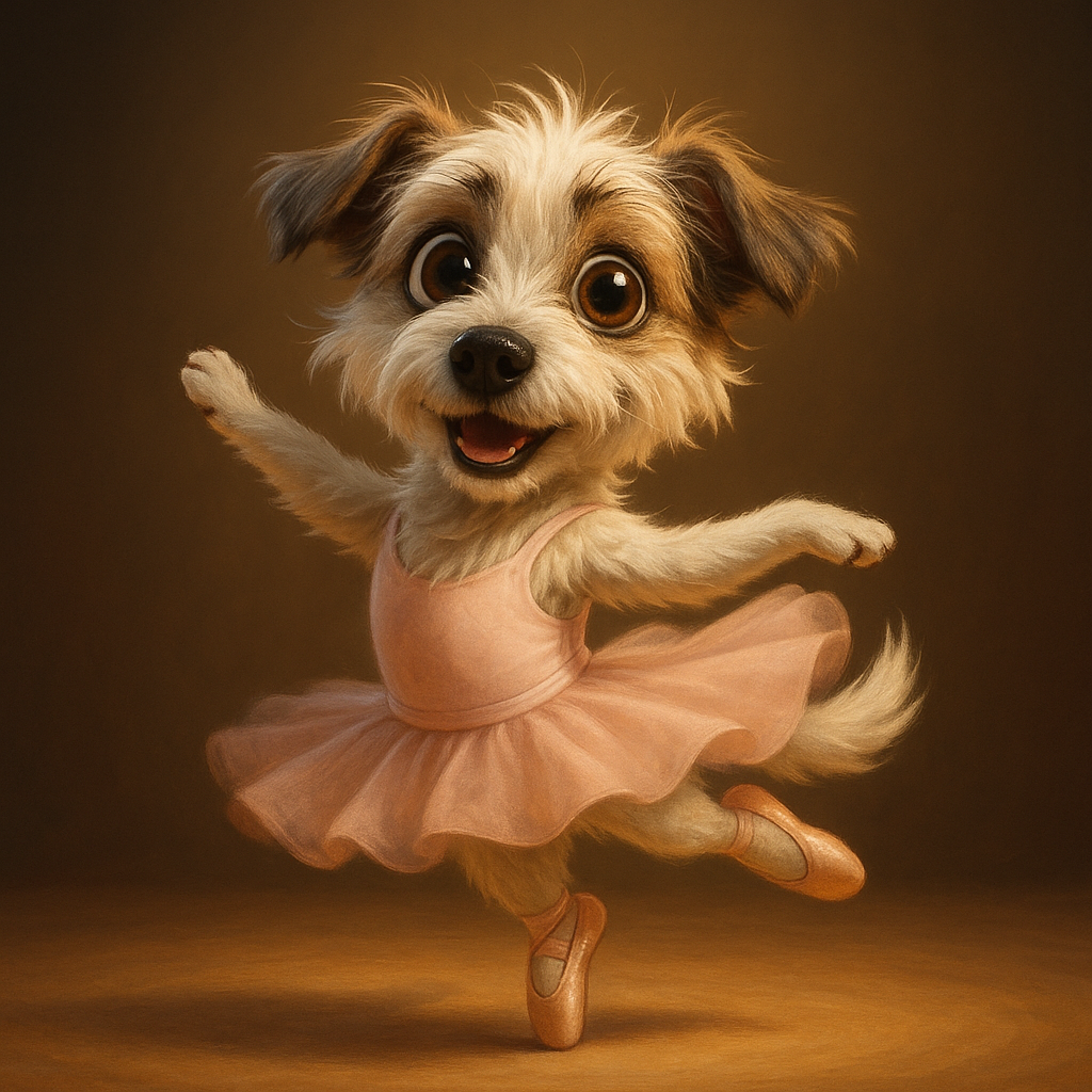 Ballerina AI pet portrait